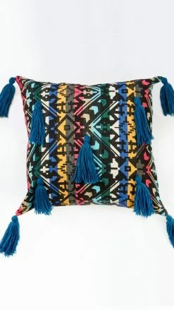 Lakhays Rainbow Geo Print Tassel Throw Pillow 7 Lakhays Rainbow Geo Print Tassel Throw Pillow