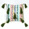 Lakhays Rainbow Geo Print Tassel Throw Pillow