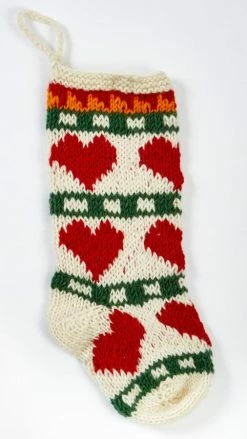 Lakhays Hand Knit Boho Holiday Stocking
