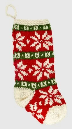 Lakhays Hand Knit Boho Holiday Stocking
