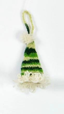 Lakhays Hand Knit Tiedye Santa Hat Ornament