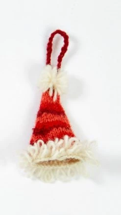 Lakhays Hand Knit Tiedye Santa Hat Ornament