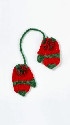 Lakhays Hand Knit Tiedye Mittens Ornament Winter Gifts