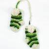 Lakhays Winter Gifts Hand Knit Tiedye Stocking Ornament