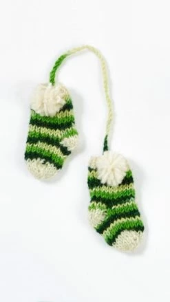 Lakhays Winter Gifts Hand Knit Tiedye Stocking Ornament