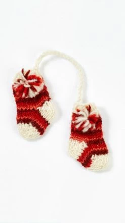 Lakhays Winter Gifts Hand Knit Tiedye Stocking Ornament