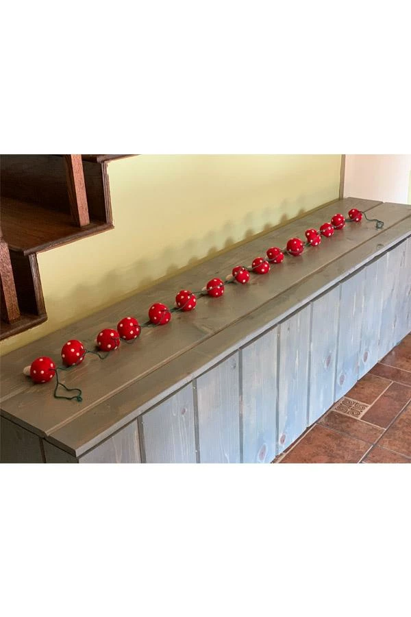 Lakhays Felt Mushroom Garland 3 Lakhays Felt Mushroom Garland