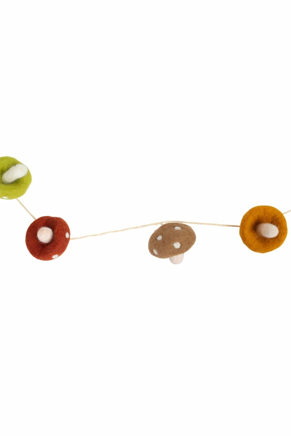 Lakhays Felt Mushroom Garland 8 Lakhays Felt Mushroom Garland