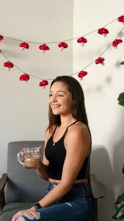 Lakhays Felt Mushroom Garland