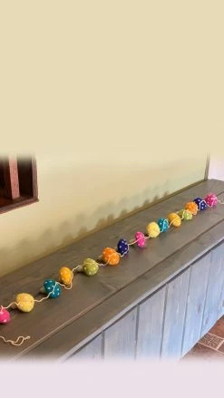 Lakhays Felt Mushroom Garland 12 Lakhays Felt Mushroom Garland