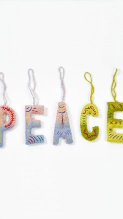 Lakhays Gifts Embroidered Felt Holiday Blessing Ornaments