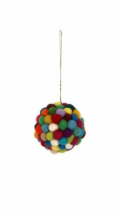 Lakhays Felt Assorted Ball Ornament: 3pcs/Pkt