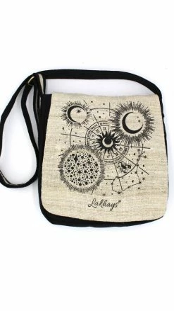 Lakhays Natural Hemp-Cotton Eco Mandala Hippie Boho Cross Body Messenger Bag Sling Bag
