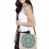 Lakhays Natural Hemp-Cotton Eco Mandala Hippie Boho Cross Body Messenger Bag Sling Bag