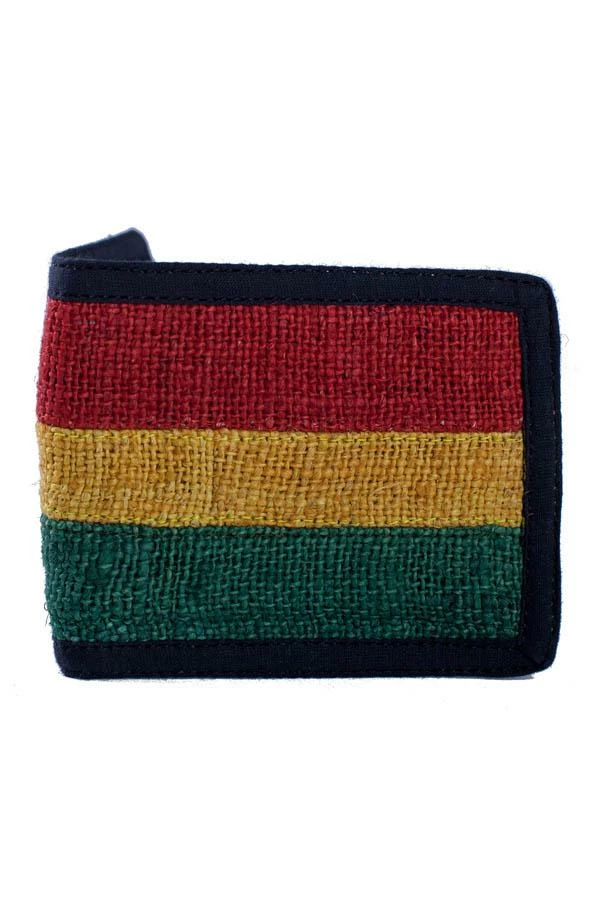 Lakhays Roaring Rasta Stripe Hemp Wallet-Rasta 1 Lakhays Roaring Rasta Stripe Hemp Wallet-Rasta