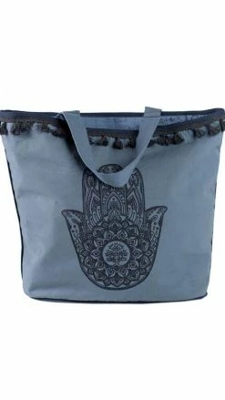 Lakhays Tribal Print Tassel Tote