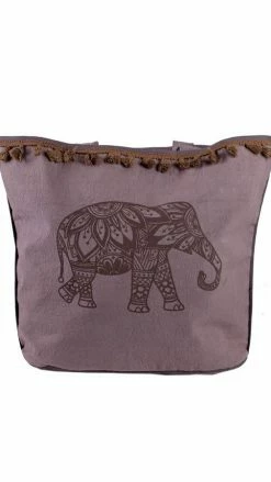 Lakhays Tribal Print Tassel Tote