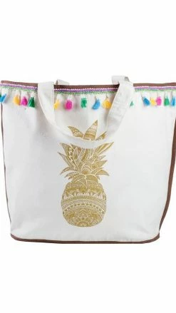 Lakhays Tribal Print Tassel Tote