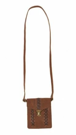 Lakhays Bags Leather Lacing Convertible Passport Crossbody Belt Bag