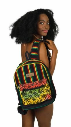 Lakhays Rasta Canna-Leaf Backpack