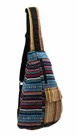 Lakhays Rustic Stripe Crossbody Sling Backpack New Arrivals