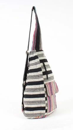 Lakhays Rustic Stripe Crossbody Sling Backpack New Arrivals