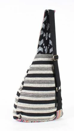 Lakhays Rustic Stripe Crossbody Sling Backpack New Arrivals