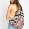 Lakhays Rustic Stripe Crossbody Sling Backpack New Arrivals