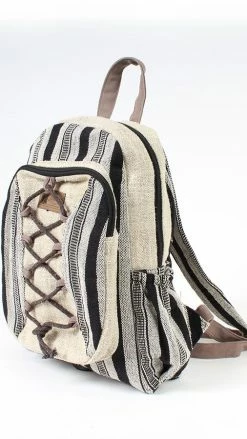 Lakhays Hemp Rustic Stripe Backpack 17 Lakhays Hemp Rustic Stripe Backpack