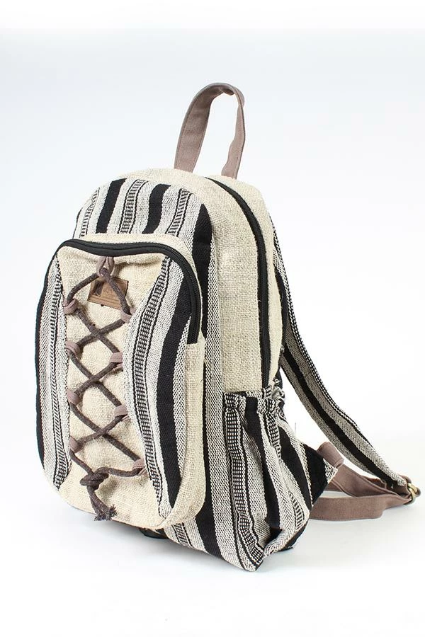Lakhays Hemp Rustic Stripe Backpack 8 Lakhays Hemp Rustic Stripe Backpack