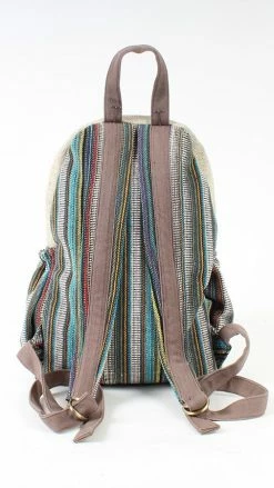 Lakhays Hemp Rustic Stripe Backpack 13 Lakhays Hemp Rustic Stripe Backpack