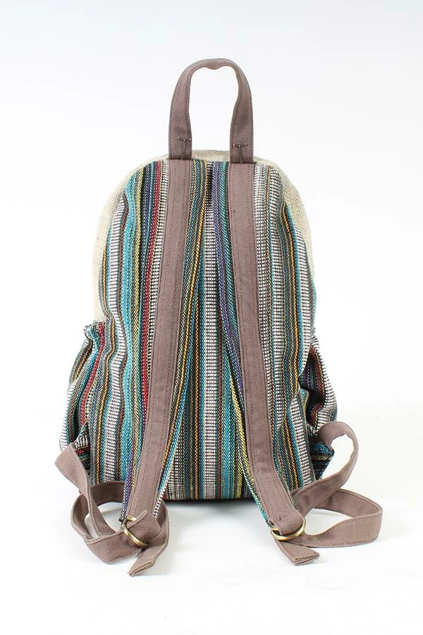 Lakhays Hemp Rustic Stripe Backpack 4 Lakhays Hemp Rustic Stripe Backpack