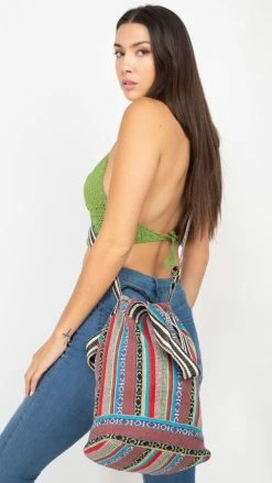 Lakhays Boho Jacquard Sling Purse-One Size Bags