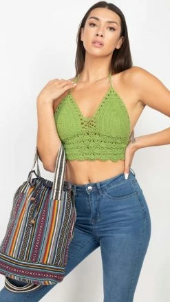 Lakhays Boho Jacquard Sling Purse-One Size Bags